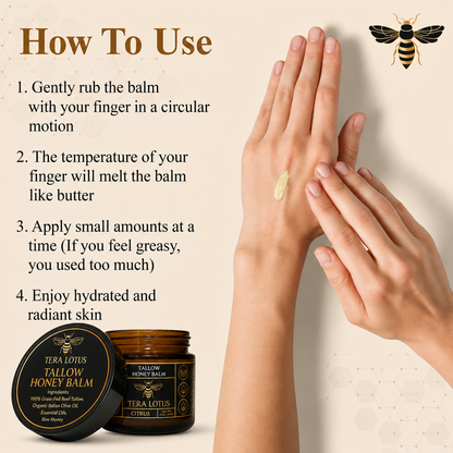 Organic Tallow Honey Balm - Moisturize & Soothe Your Skin The Natural Way