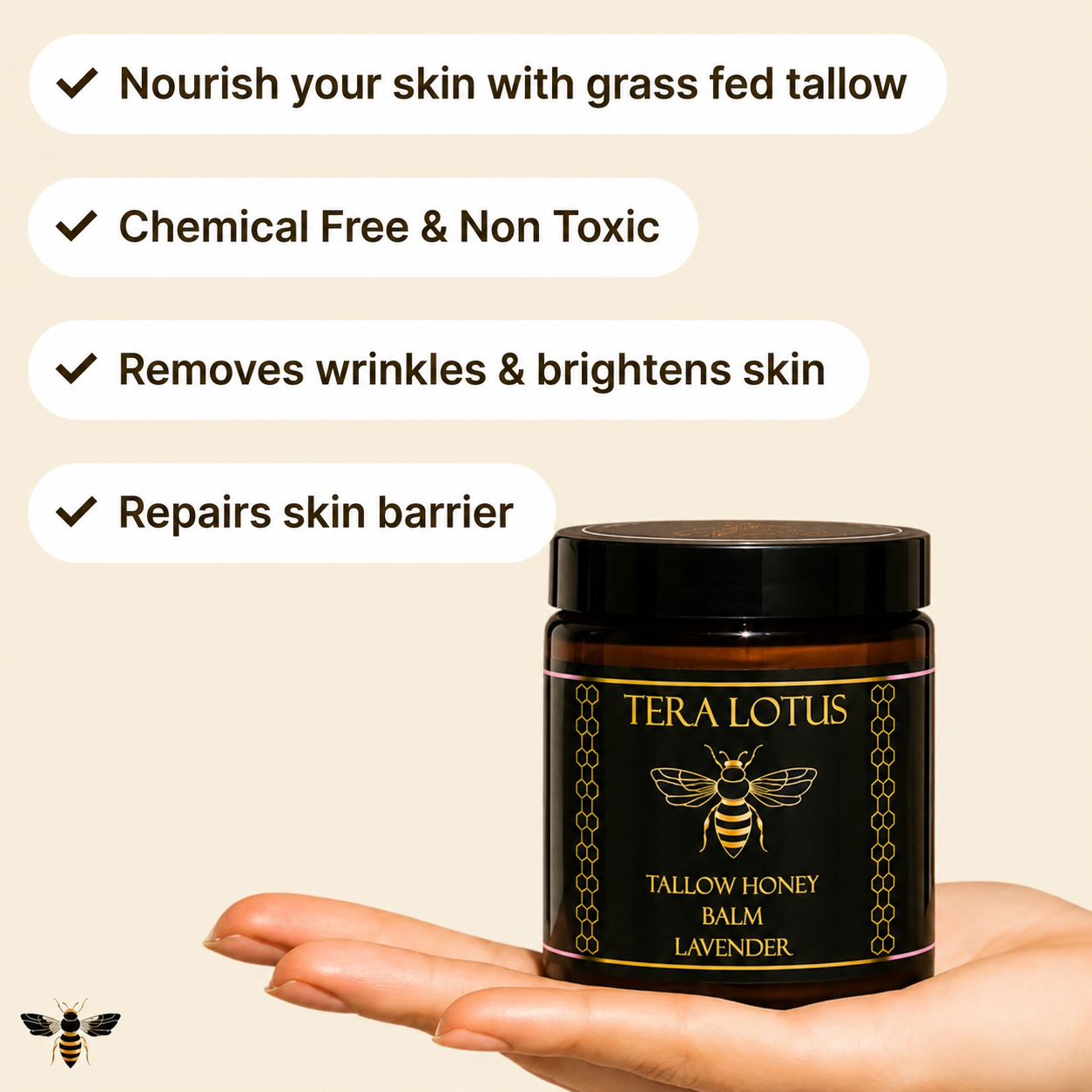 Organic Tallow Honey Balm - Moisturize & Soothe Your Skin The Natural Way